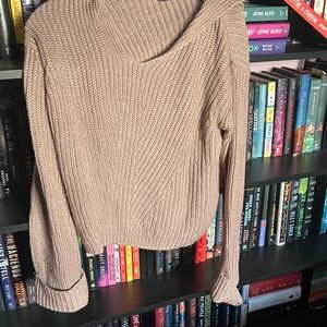 moon & madison Taupe Cowl Neck Sweater